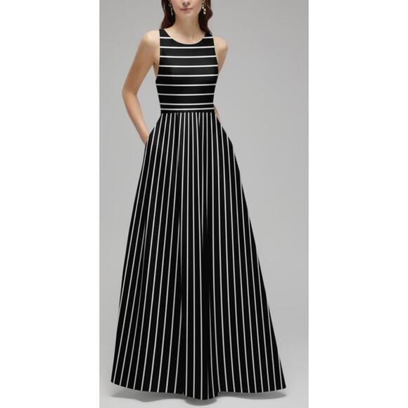 Black and White Striped Maxi Dress by Hount Size M - Picture 1 of 9